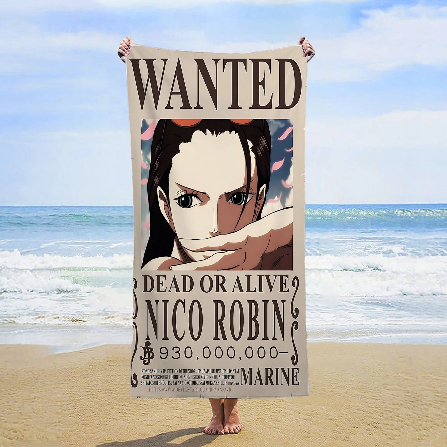 Serviette de Plage One Piece - Wanted Nico Robin (Devil Child)