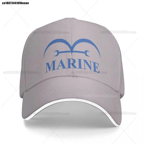 Gorra One Piece Navy - Gris antracita (logotipo bordado)