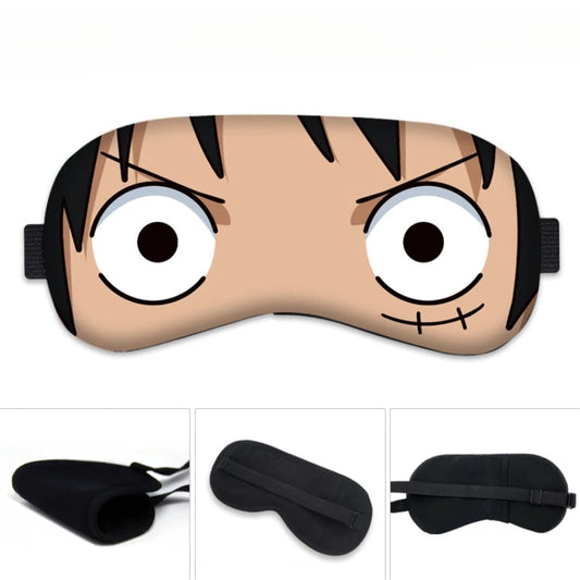 Maschera per dormire One Piece - Design con l'occhio di Monkey D. Luffy