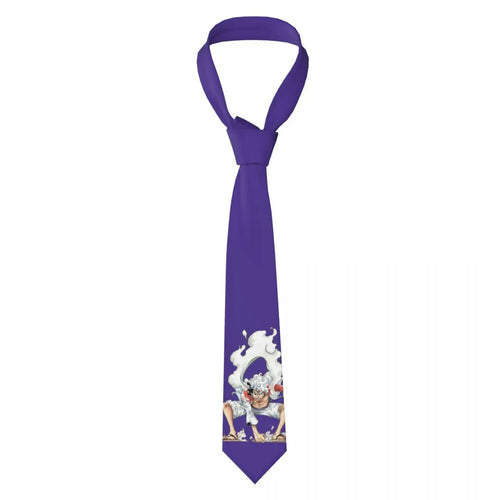 Cravatta One Piece – Sfondo viola di Rufy