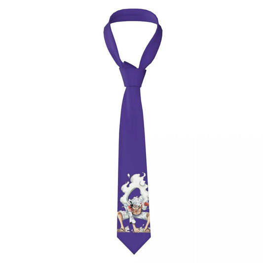 Corbata de One Piece – Luffy con fondo morado