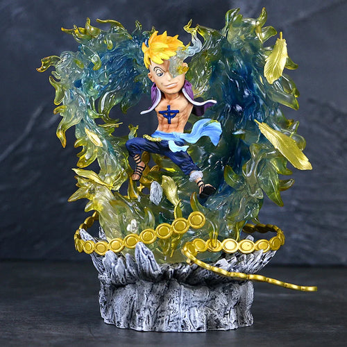 Statua di One Piece - Marco la Fenice (effetti fiamma blu)