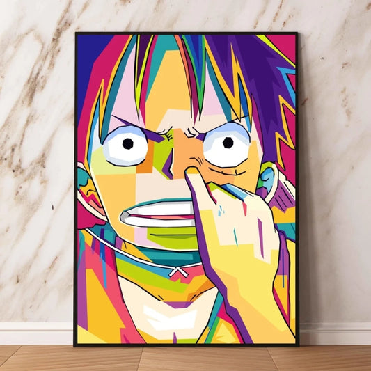Pintura Pop Art de One Piece - Nariz de Luffy