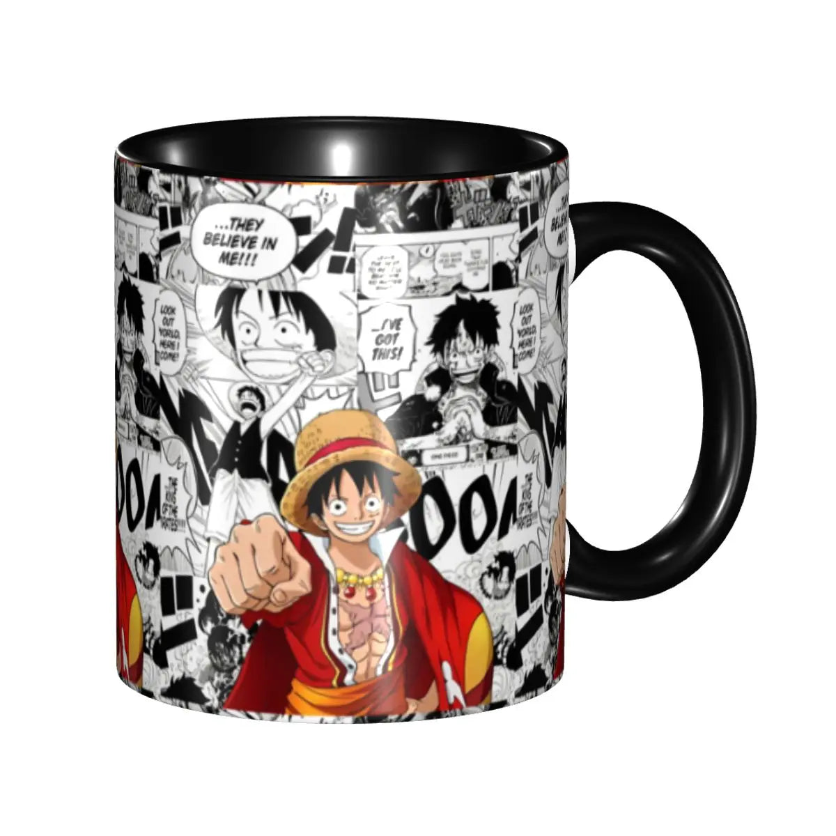 Tazza One Piece - Collage manga in bianco e nero