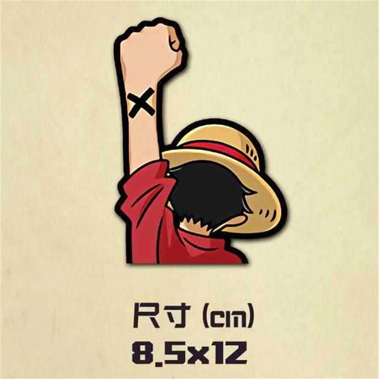 Adesivo One Piece - Mano di Rufy con cappello di paglia (8,5x12 cm)