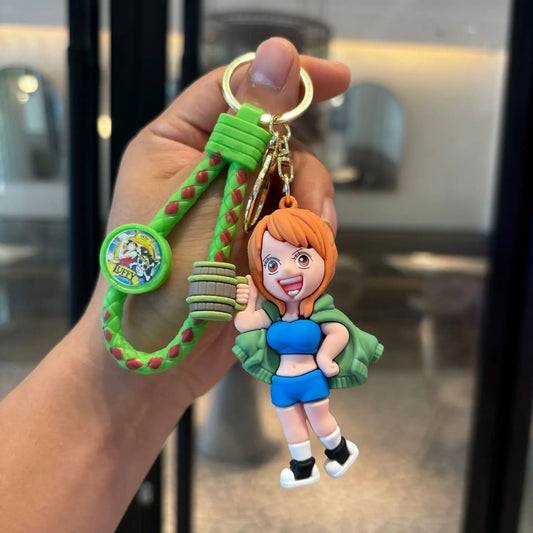 Portachiavi con statuetta di One Piece – Nami in abito blu
