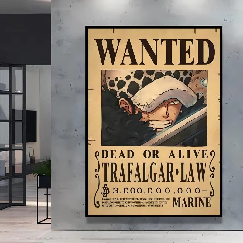 Póster de One Piece Wanted - Trafalgar Law (3 mil millones)