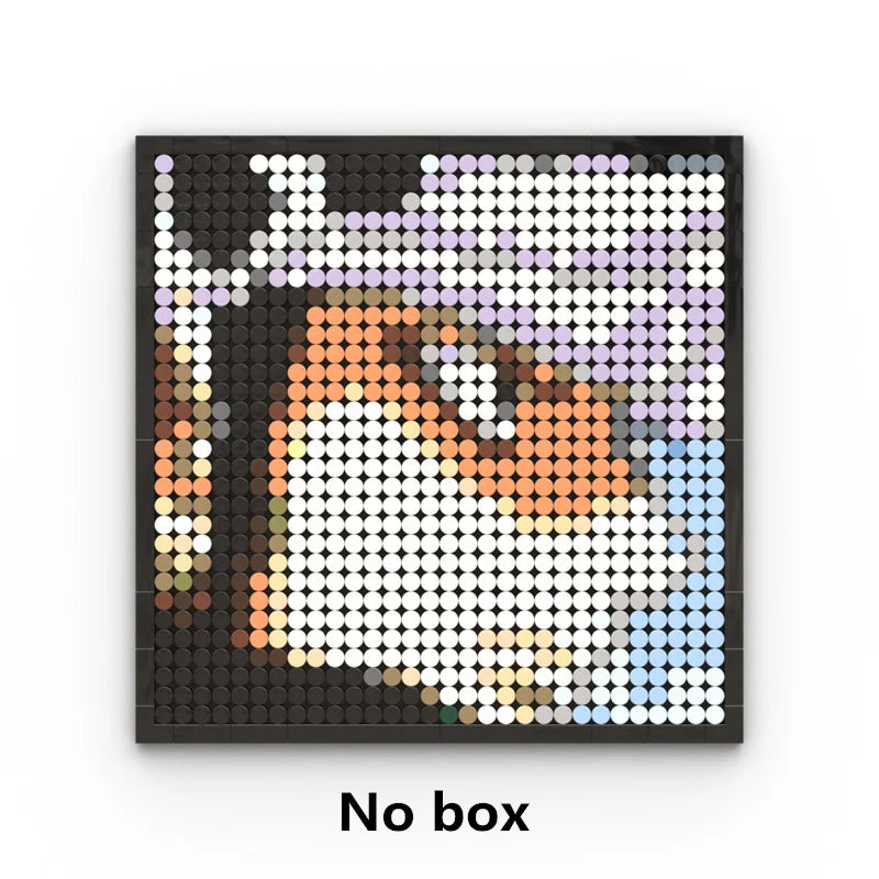 One Piece Pixel Art Mosaic Painting - Ritratto di Roronoa Zoro (mattoni)
