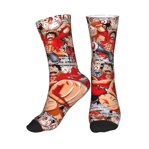 Calzini One Piece - Luffy Collage Rosso