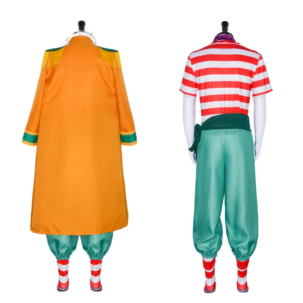 Disfraz de cosplay de One Piece: atuendo completo de Buggy el payaso