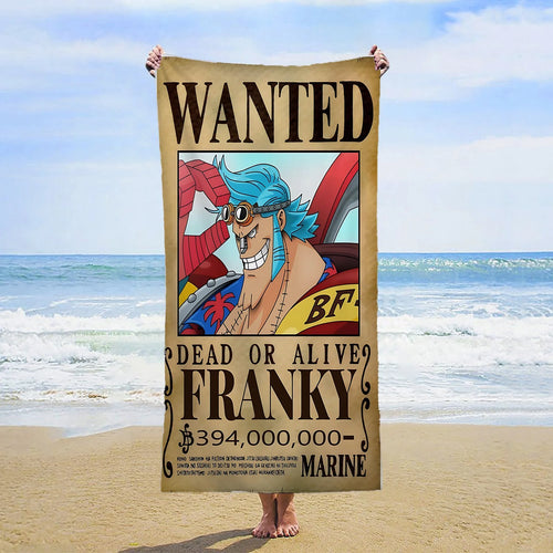 Toalla de playa de One Piece - Se busca Franky (Pirata de Hierro)