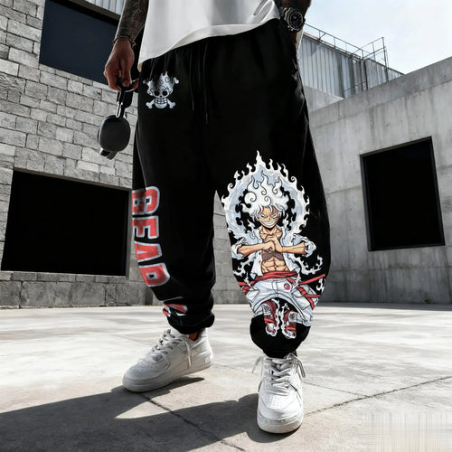 One Piece Jogging - Trasformazione Luffy Gear 5 "Dio del Sole Nika" (Nero)