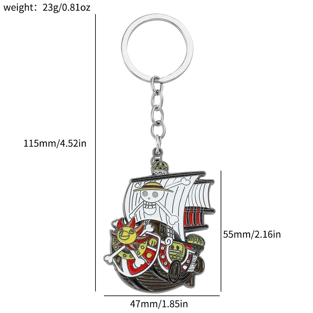 Llavero de One Piece - Going Merry y su equipo (metal)