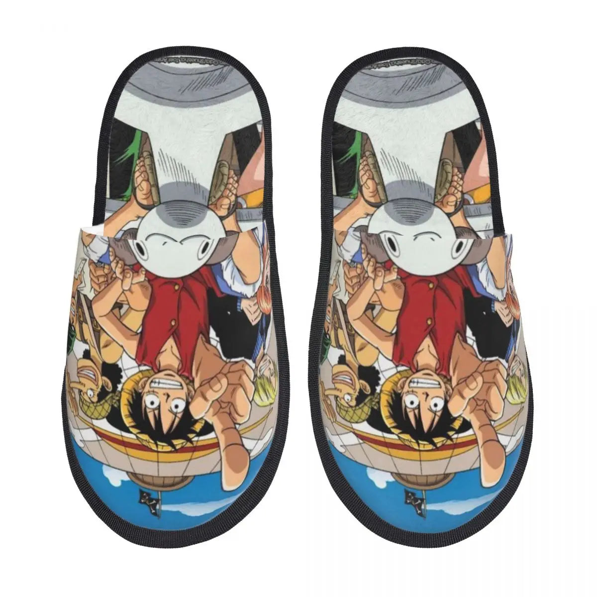 Chaussons One Piece - Design Luffy & Zoro Duo Combat