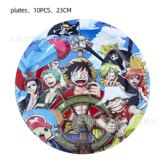 Piatto di cartone One Piece - Design Full Crew (23 cm)