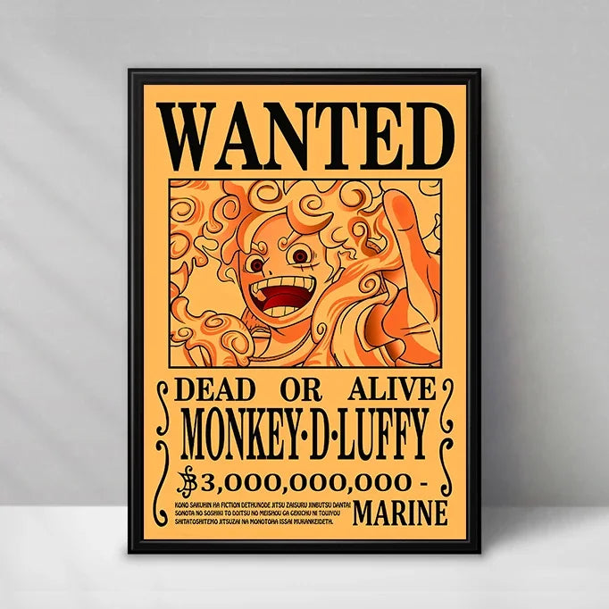 Poster ricercato di One Piece - Monkey D. Luffy (Classico d'epoca)