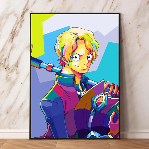 Pintura Pop Art de One Piece: Vinsmoke Sanji (Estilo WPAP)