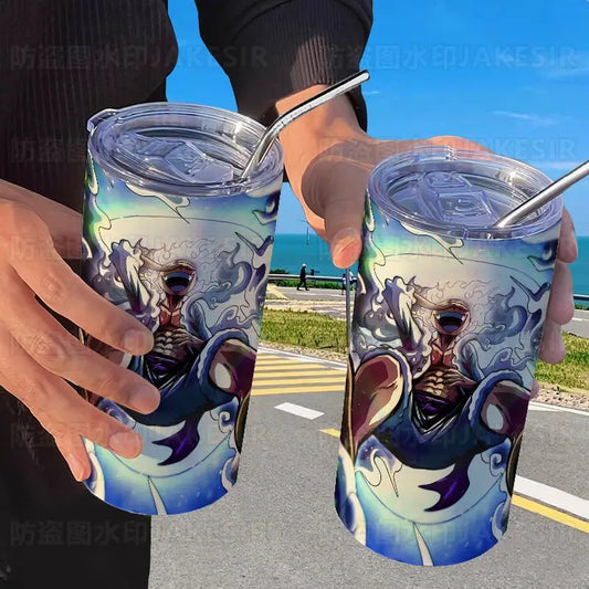 Bottiglia d'acqua con cannuccia One Piece - Luffy Gear 4 Boundman Power