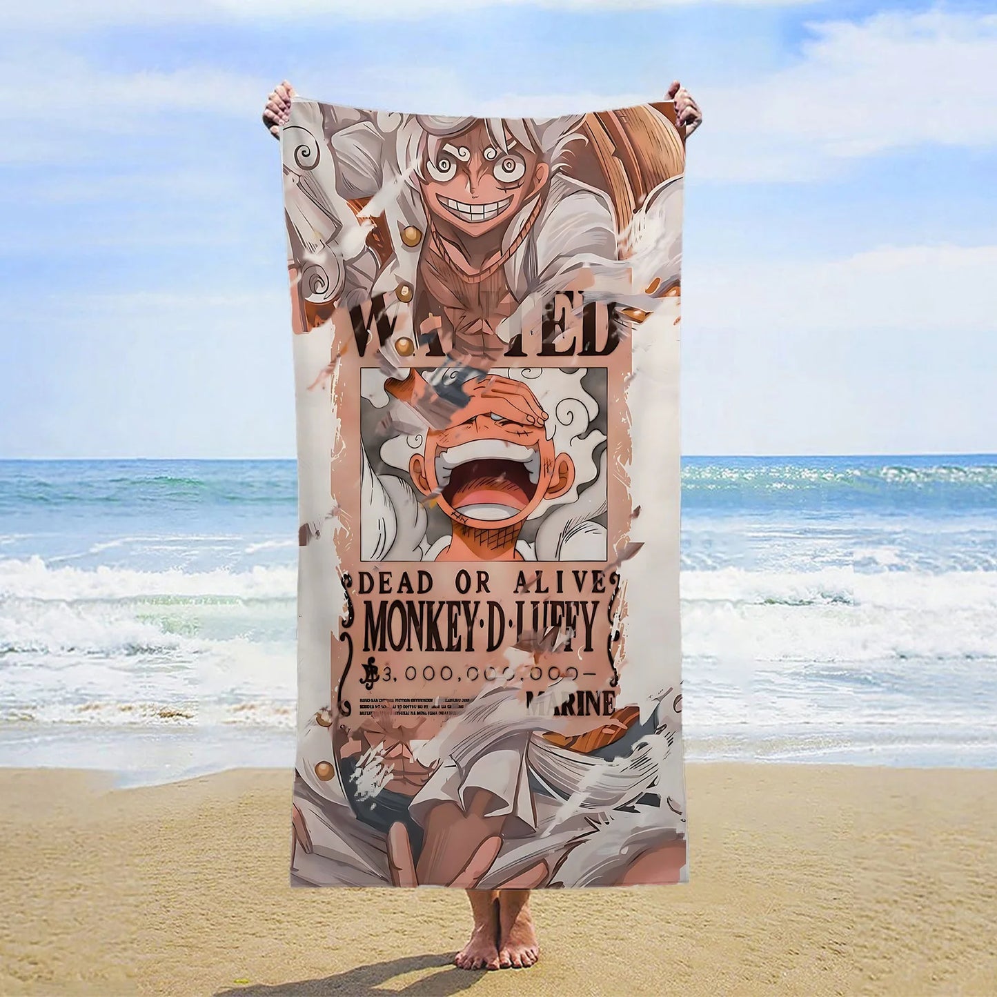 Toalla de playa de One Piece - Se busca Monkey D. Luffy Gear 5