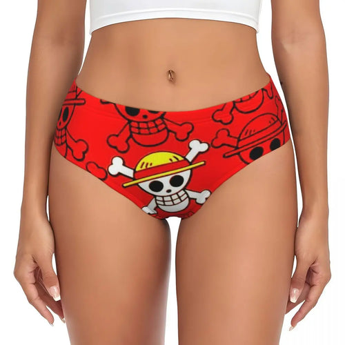 Culotte One Piece - Motif Jolly Roger Monkey D. Luffy (Rouge)