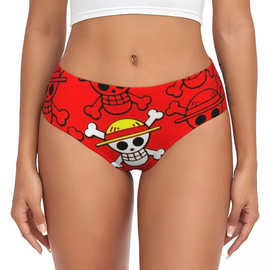Mutandine One Piece - Modello Jolly Roger Monkey D. Luffy (rosse)