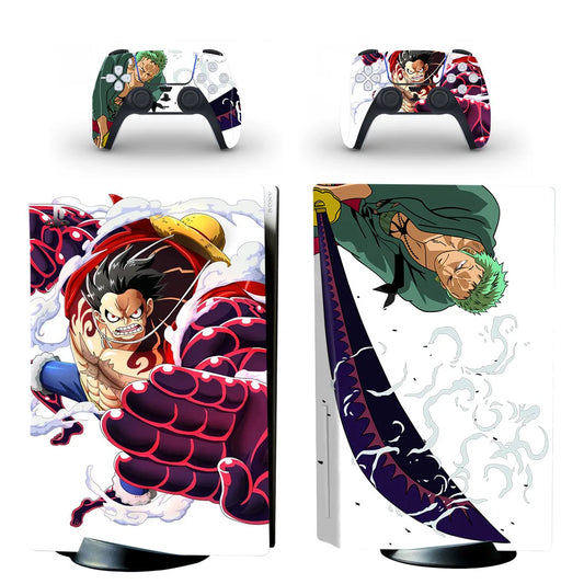 Adesivi One Piece PS5 - Sciabole in stile calligrafia di Roronoa Zoro