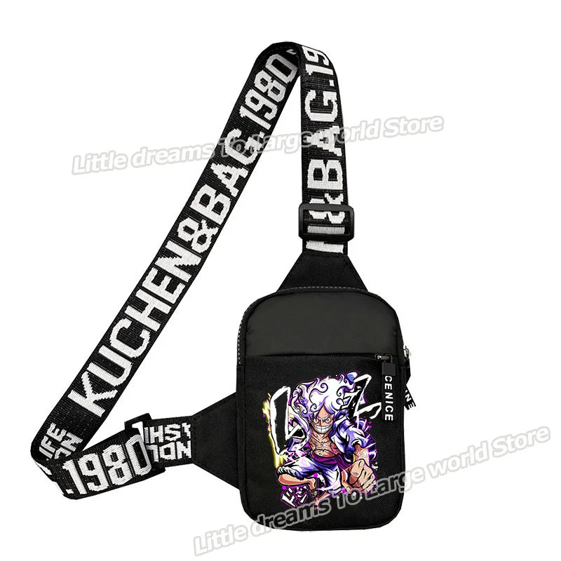 Sac bandoulière One Piece – Monkey D. Luffy Style Manga Violet