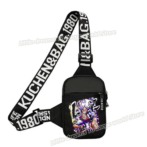 Sac bandoulière One Piece – Monkey D. Luffy Style Manga Violet
