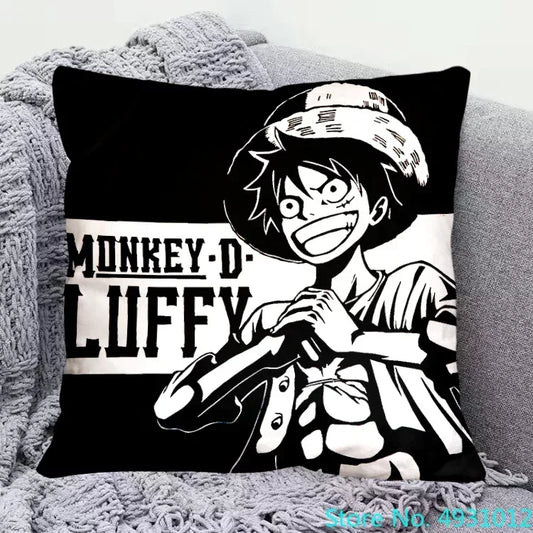 Funda de cojín de One Piece - Monkey D. Luffy (estilo boceto)