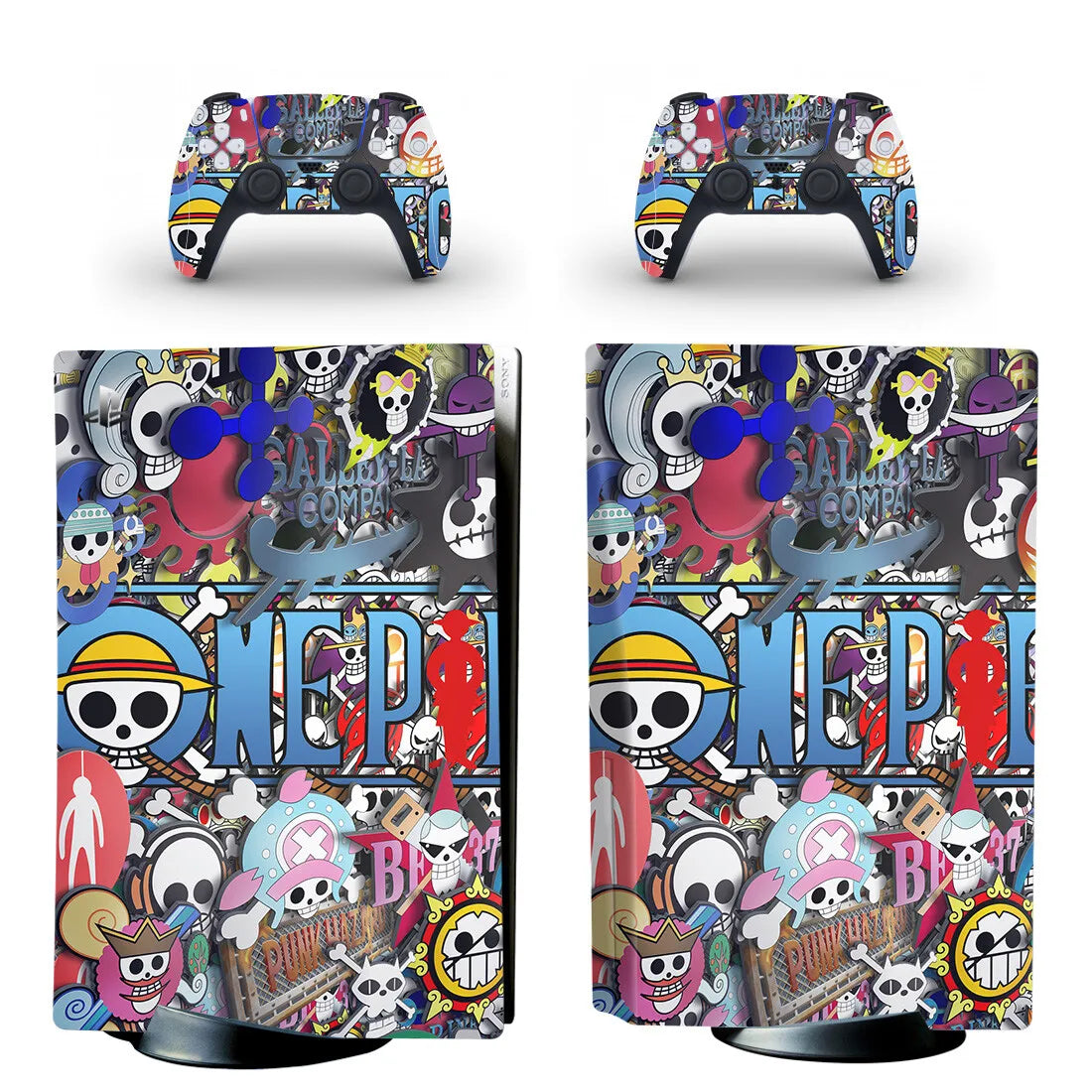 Adesivi One Piece per PS5 - La ciurma completa di Cappello di Paglia