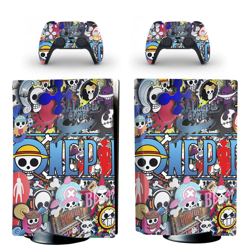 Adesivi One Piece per PS5 - La ciurma completa di Cappello di Paglia