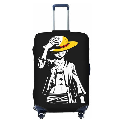 Funda de maleta de One Piece - Silueta de Luffy blanca