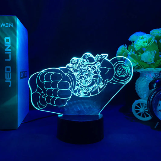 Lampada LED One Piece - Fist of Luffy Gear 4 (blu)