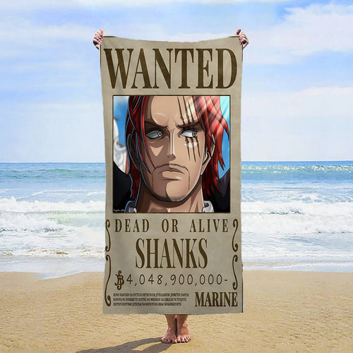 Asciugamano da spiaggia intero - Ricercato: Shanks dai capelli rossi