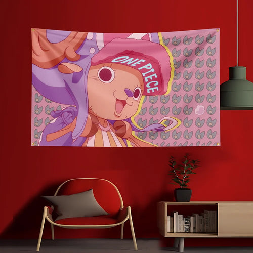 Poster di One Piece - Chopper (sfondo rosa)