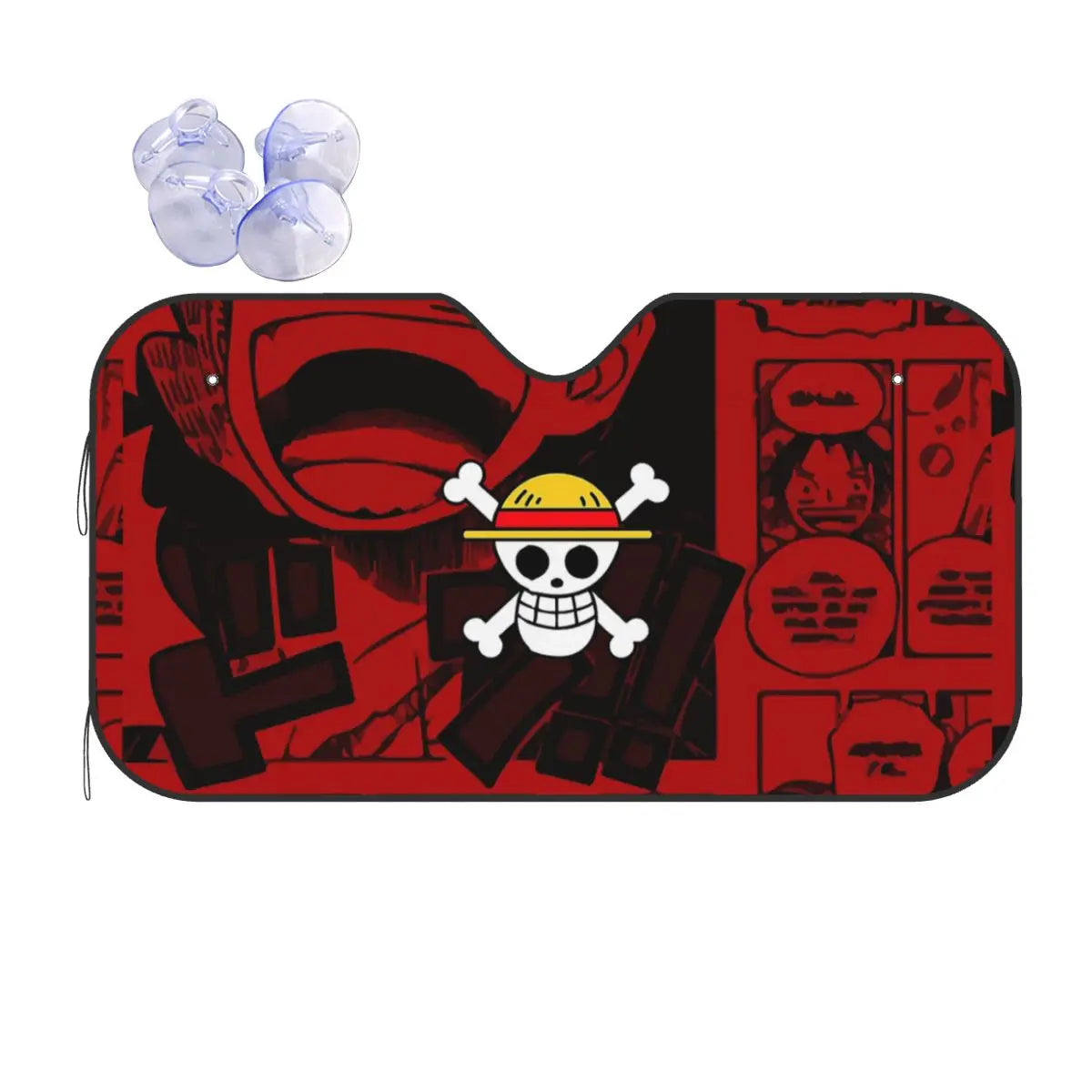 Parasole per auto One Piece - Logo rosso di Rufy