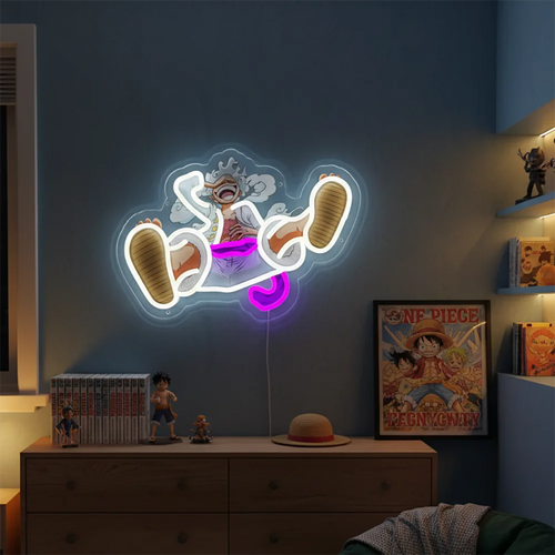 Lampada al neon One Piece - Luffy Gear 5 Liberation Nika