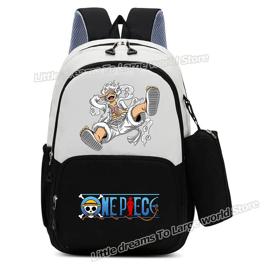 Mochila de One Piece: Ilustración minimalista de Monkey D. Luffy