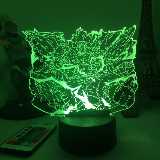 Lampada LED One Piece - Roronoa Zoro Triple Sabres (verde)