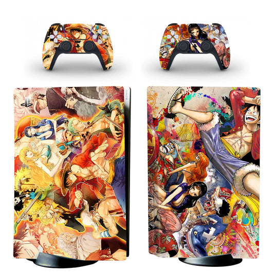 Adesivi One Piece per PS5 - Colori della ciurma di Cappello di Paglia