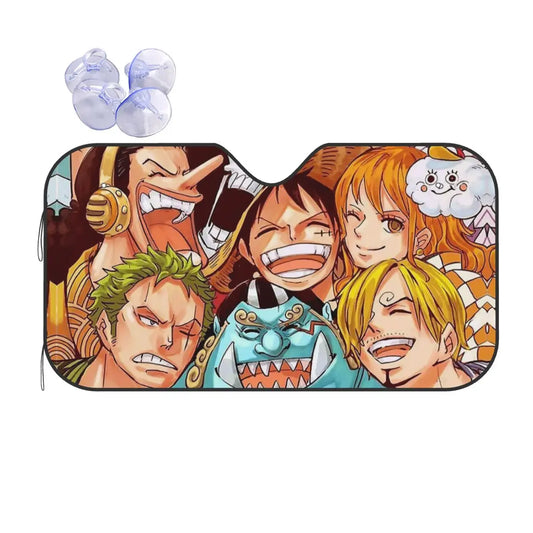 Parasol de coche de One Piece - Ilustración estilo Wano Crew