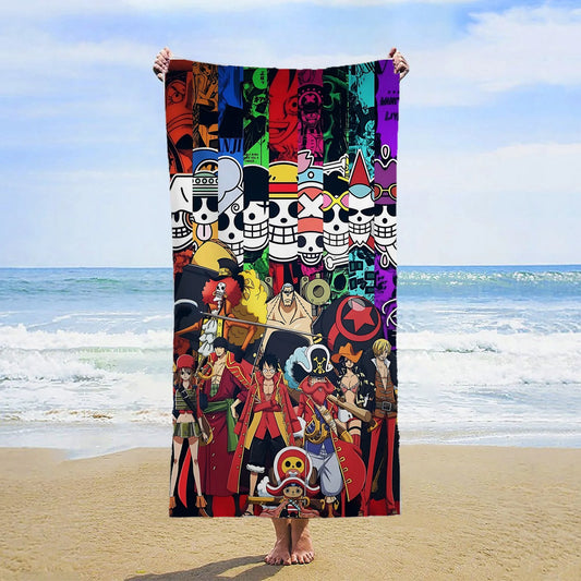 Serviette de Plage One Piece - Personnages Style Wano Kuni