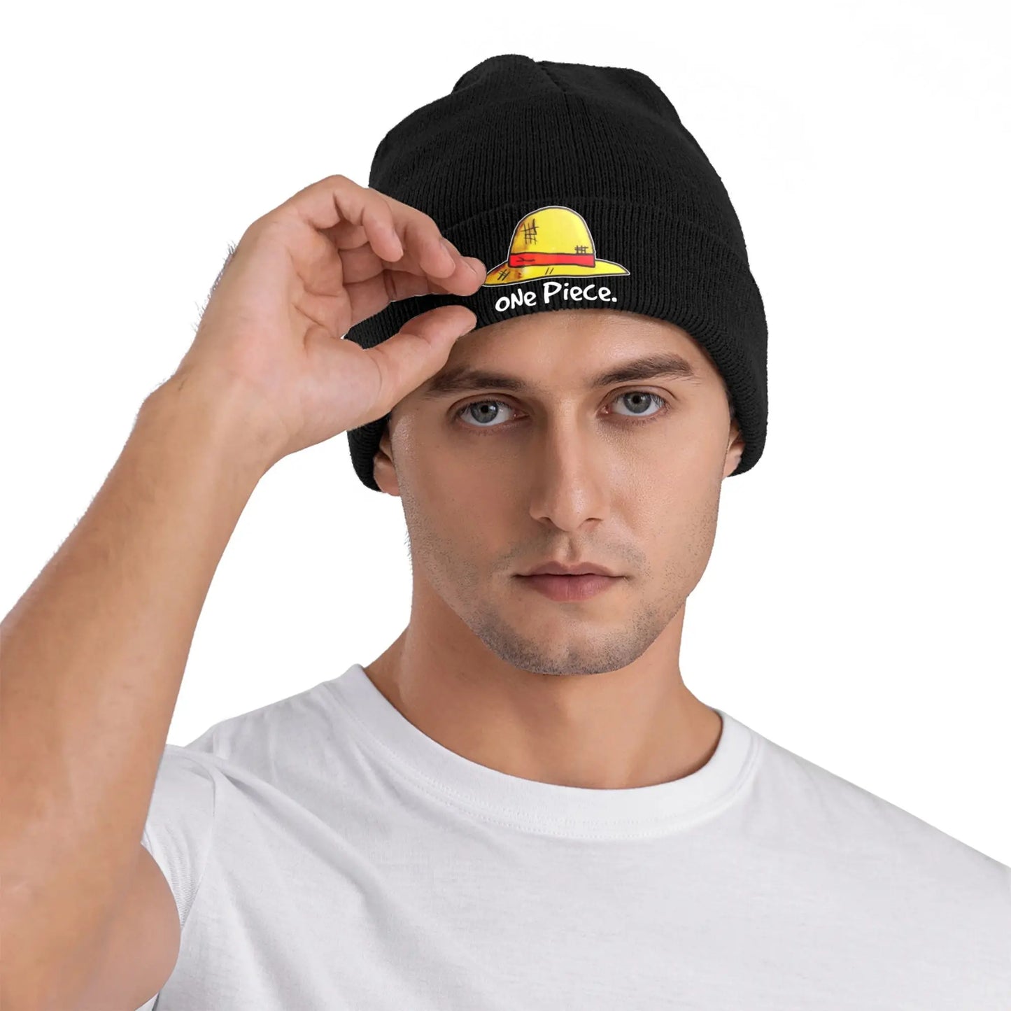 Gorro de One Piece con puños bordados en negro