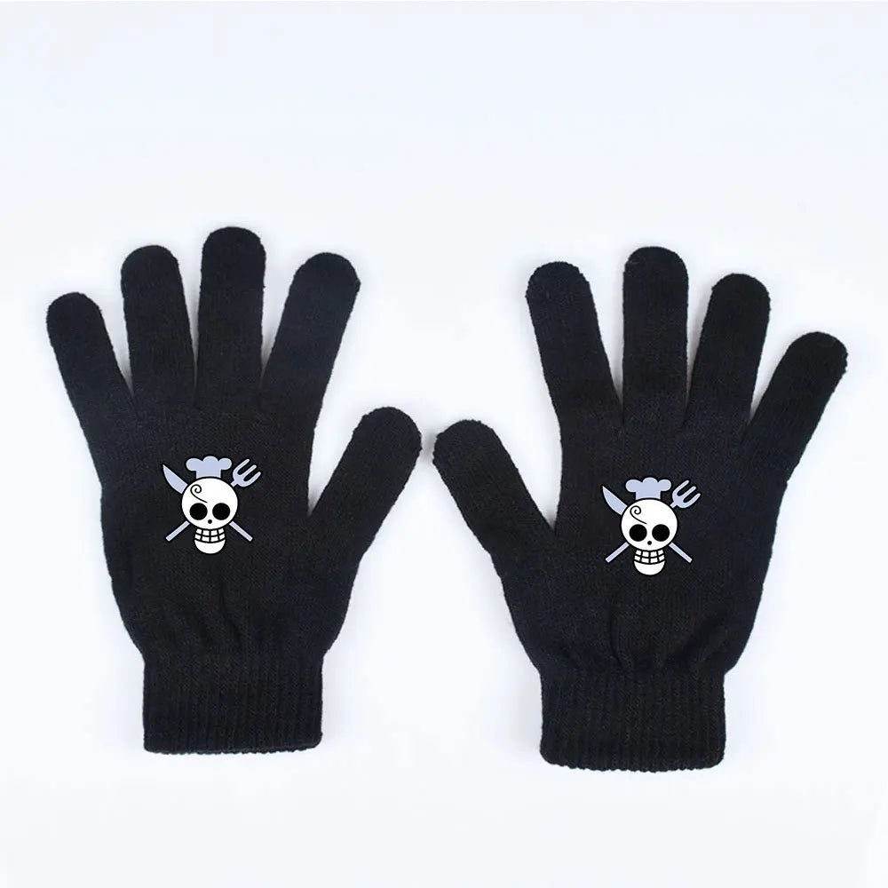 Gants One Piece – Skull Pirate Blanc Minimal