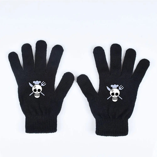Gants One Piece – Skull Pirate Blanc Minimal
