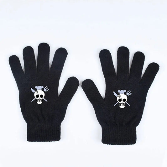 Gants One Piece – Skull Pirate Blanc Minimal