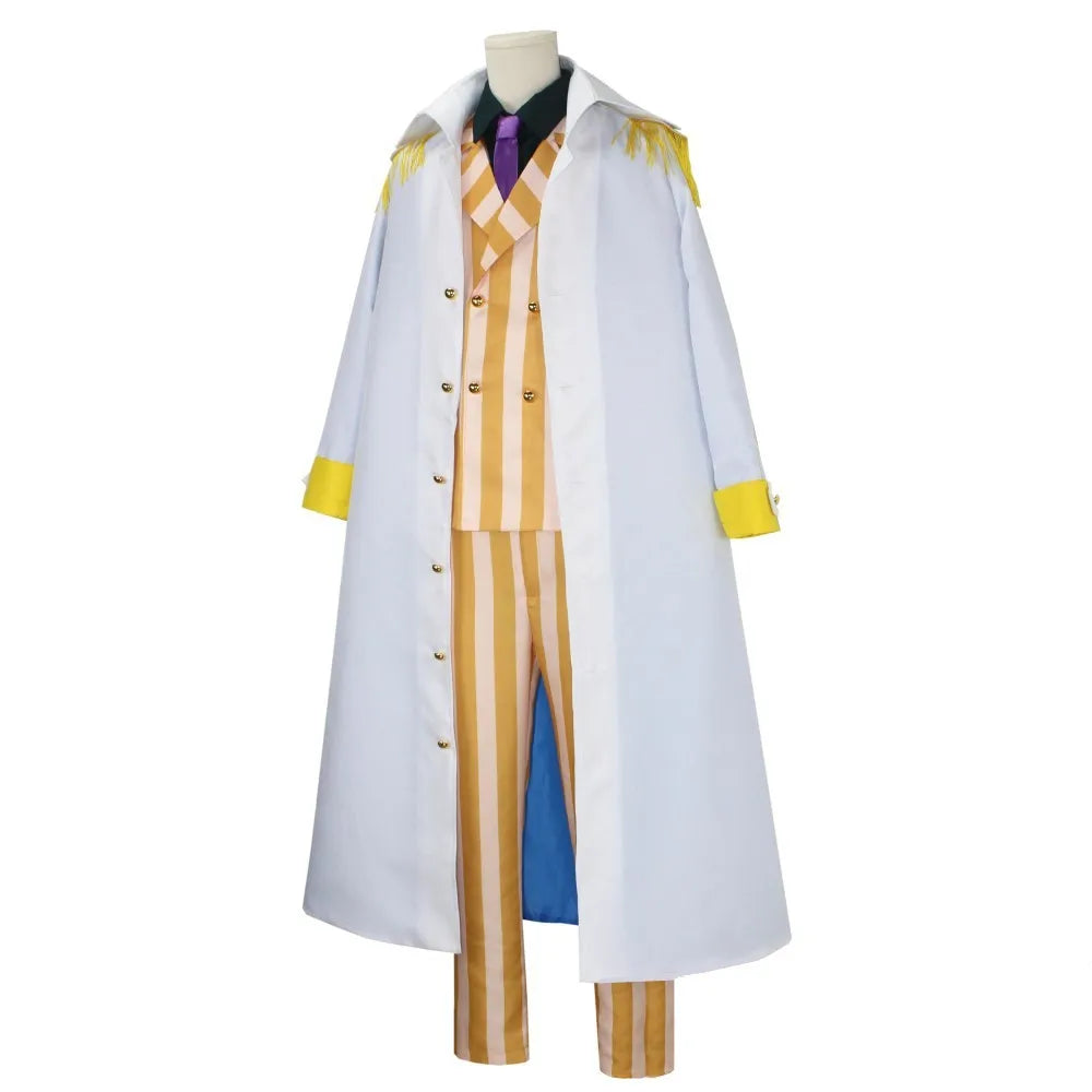 Disfraz de cosplay de One Piece: traje de almirante de la marina (abrigo "Justicia")