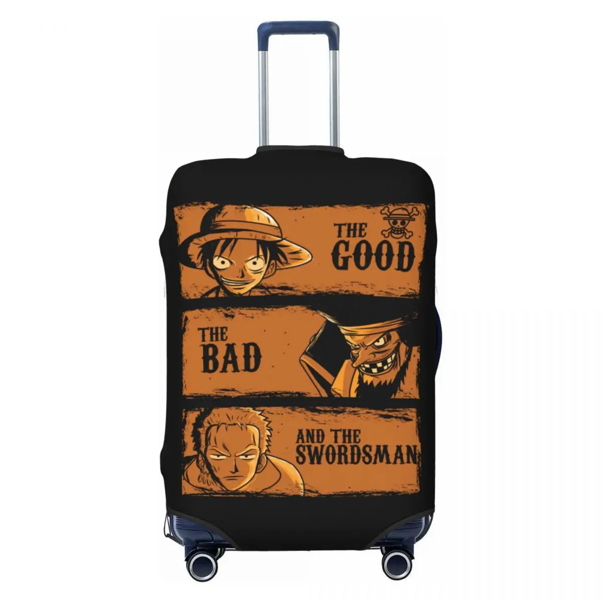 Funda de maleta de One Piece - Diseño buscado "El bueno, el malo, el buscado"