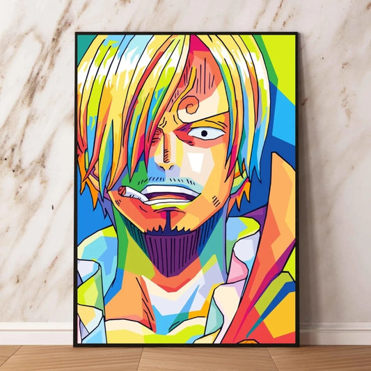 Pintura pop art de One Piece - Sanji