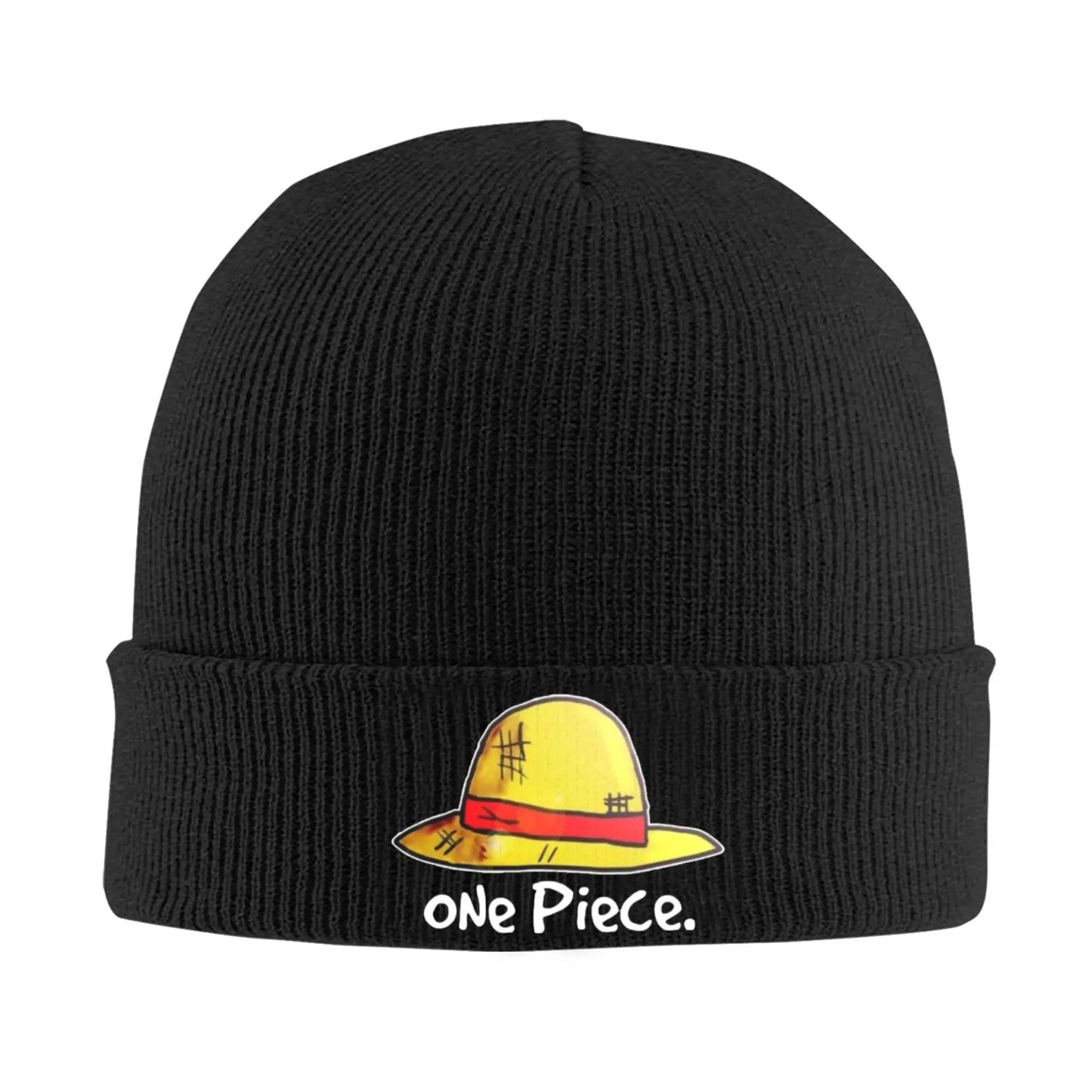 Gorro de One Piece con puños bordados en negro